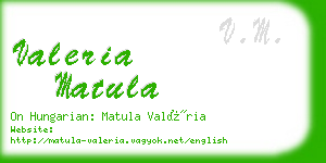 valeria matula business card